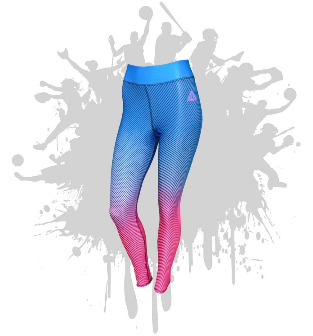 Linear Womens Full Length and Capri Leggings (9 Colors)