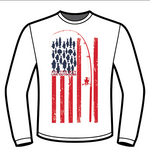 Load image into Gallery viewer, Fishing USA Long Sleeve White Sub Dye Shirt