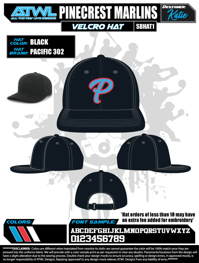 Pinecrest Spring 2021 Team Hats snapback