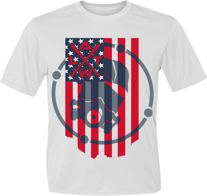 American Flag Men's White Sub Dye Jersey