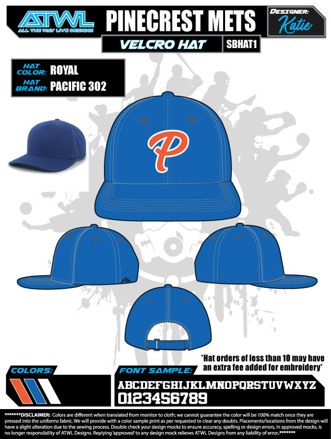 Pinecrest Spring 2021 Team Hats snapback