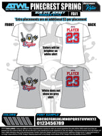 Load image into Gallery viewer, Pinecrest Spring  2021 Parent Womens Sub dye Jerseys
