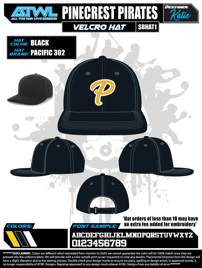Pinecrest Spring 2021 Team Hats snapback