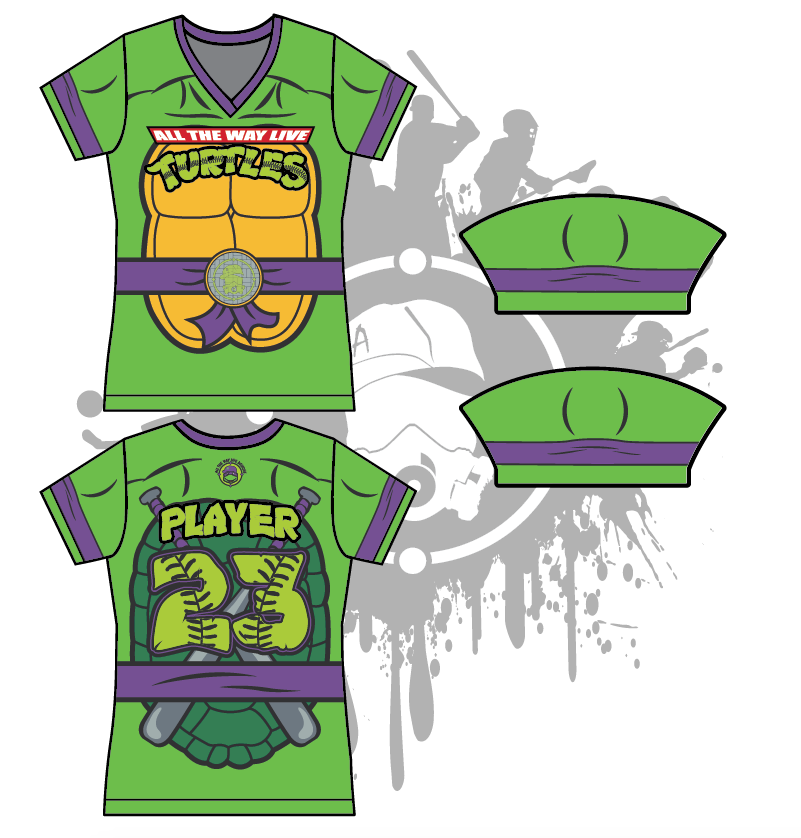 Cowabunga Turtles Womens Full Dye Jersey