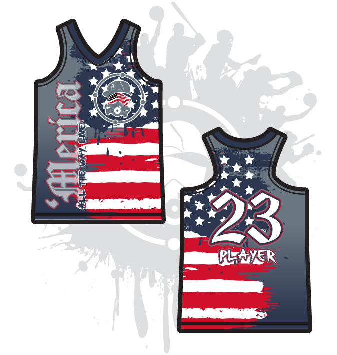 Star Spangle Women's Racer Back Full Dye Jersey