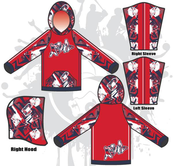 Semi-Crazy Full Dye Uni-sex Hoody