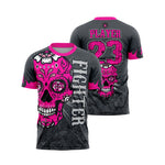 Load image into Gallery viewer, Sugar Skull Breast Cancer Awareness Men's full dye jersey