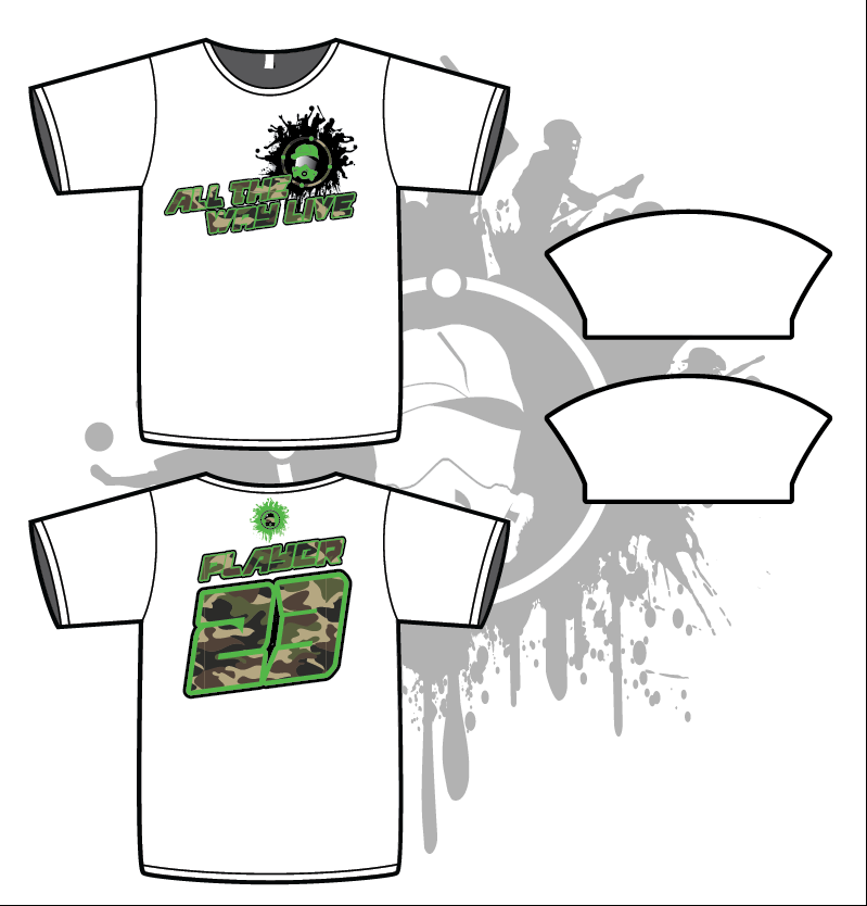 Splash Mask Mens White Sub Dye Jersey Camo/Neon green