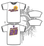 Load image into Gallery viewer, Splash Mask Mens White Sub Dye Jersey Purple/Gold