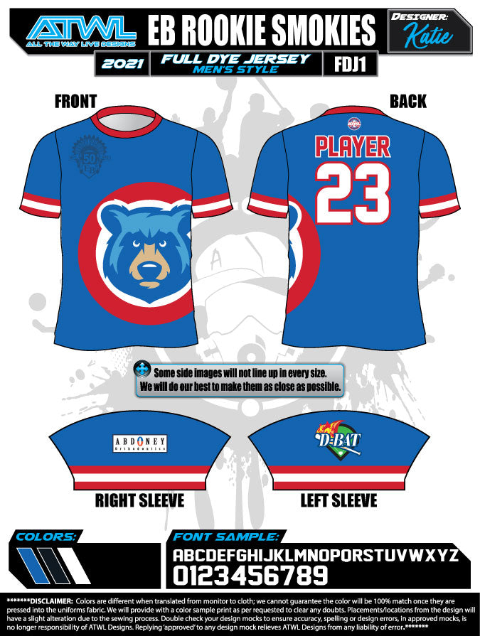 East Bay Spring 2021 Baseball Jerseys