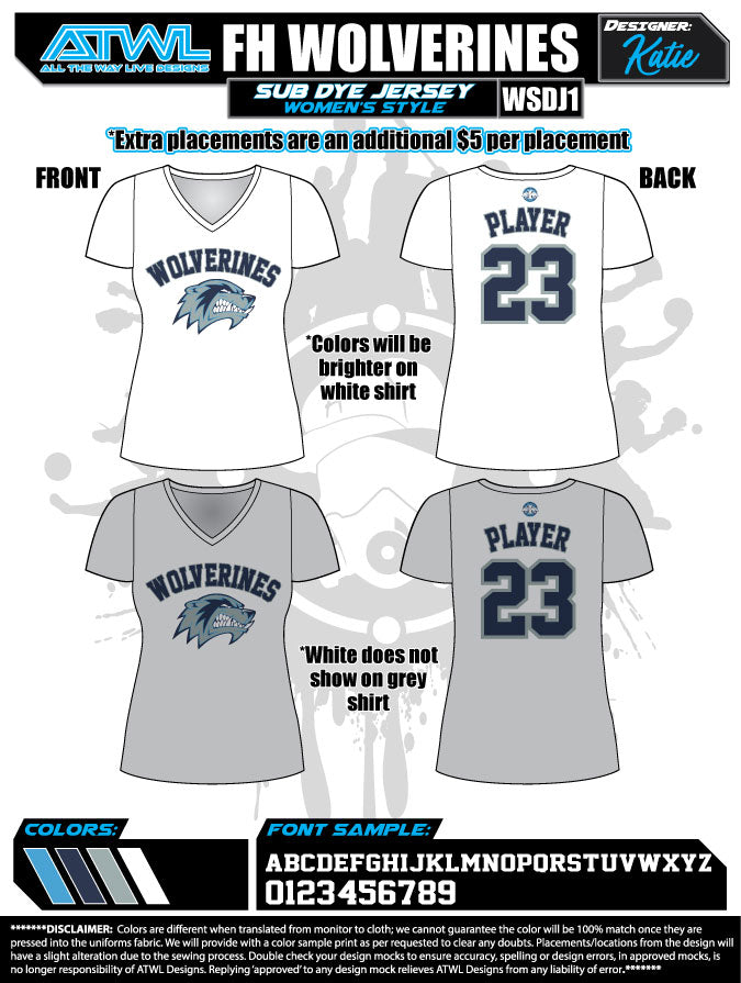Wolverines Women's Sub Dye V-Neck