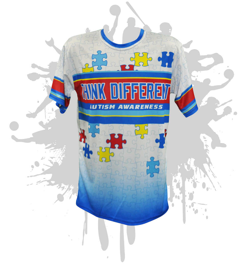 Think Different Autism Awareness Mens Full Dye Jersey