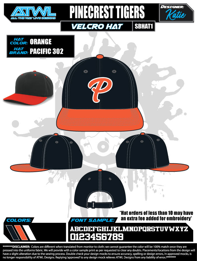 Pinecrest Spring 2021 Team Hats snapback