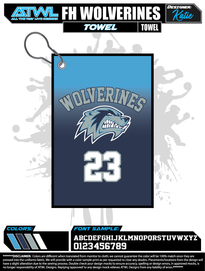 Wolverine Full Dye towel