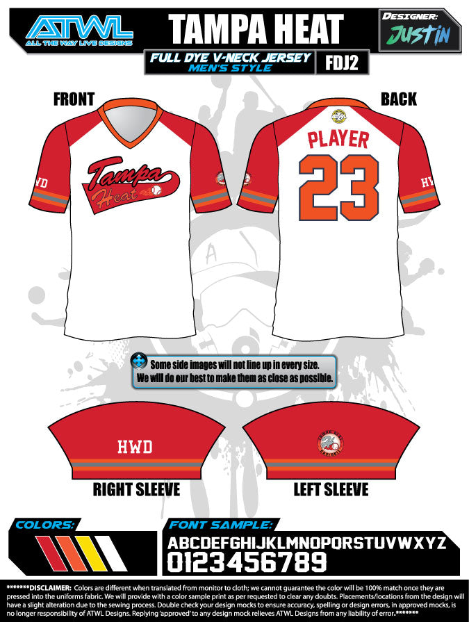 Tampa Heat 2020 Full Dye Jersey