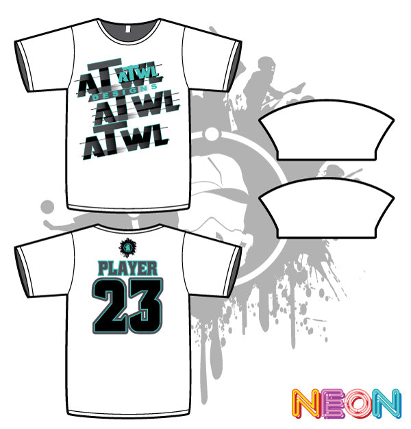 Repeat Design Mens White Sub Dye Jersey