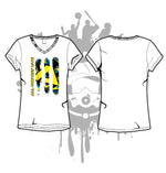 Load image into Gallery viewer, Grunge Arrow Women's White Sub Dye Jersey