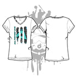 Load image into Gallery viewer, Abstract Geometric Pattern Women's White Sub Dye Shirt