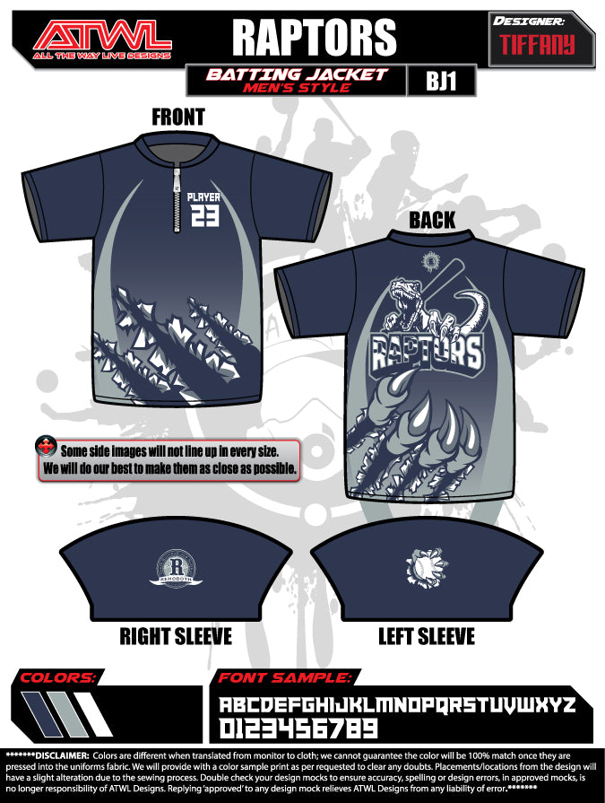 Raptors Batting Jacket