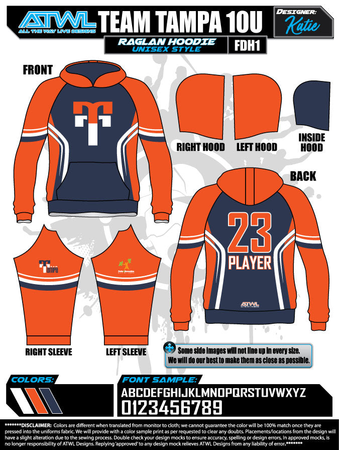 Team Tampa Full Dye Hoodie