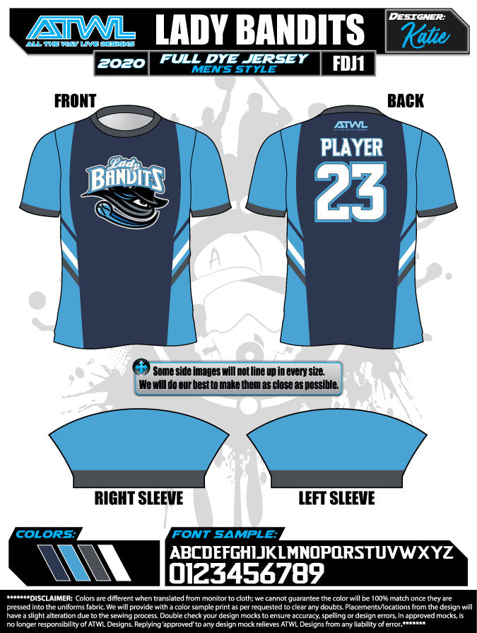 Lady Bandits Full dye Men's Jersey