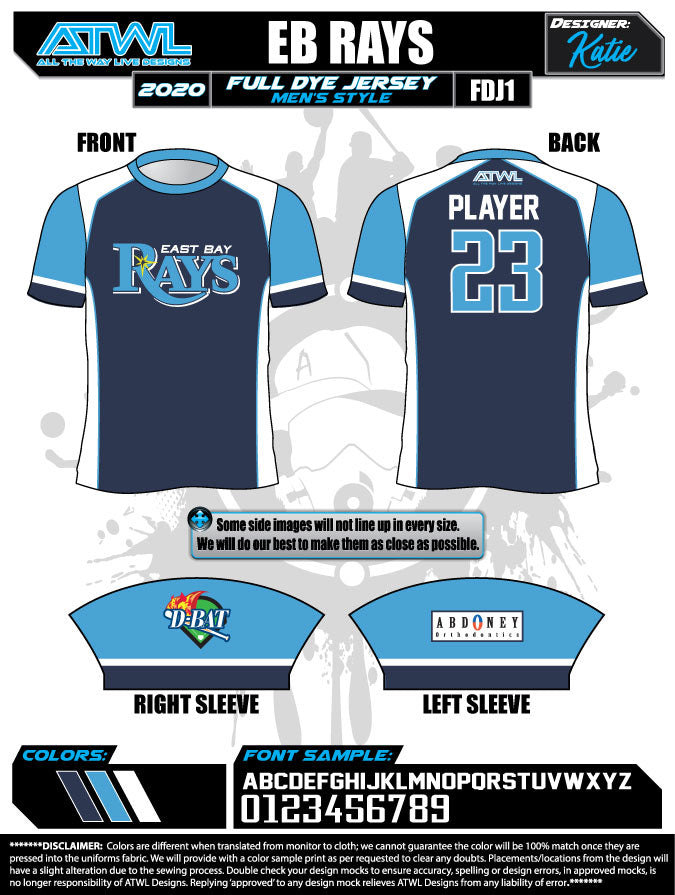 East Bay Spring 2020 Baseball Jerseys