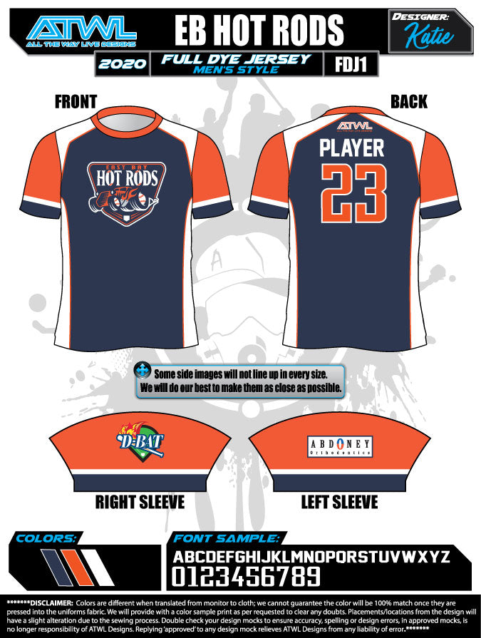 East Bay Spring 2020 Baseball Jerseys