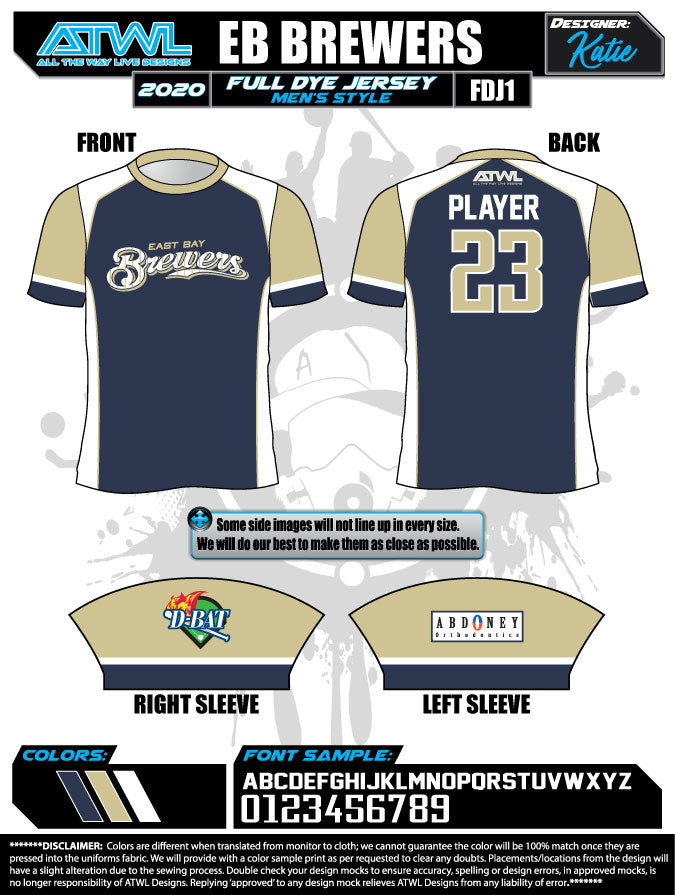 East Bay Spring 2020 Baseball Jerseys