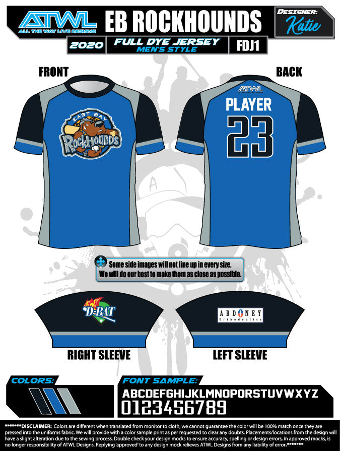 East Bay Spring 2020 Baseball Jerseys