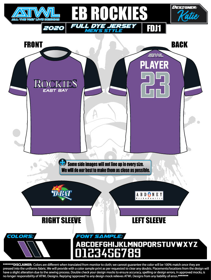 East Bay Spring 2020 Baseball Jerseys