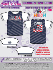 Bandits 12U Full Dye Jersey (Fall 2018)