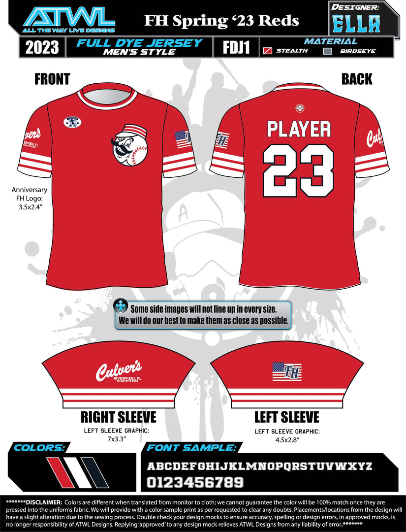 Fishhwak Spring 2023 Baseball Jerseys