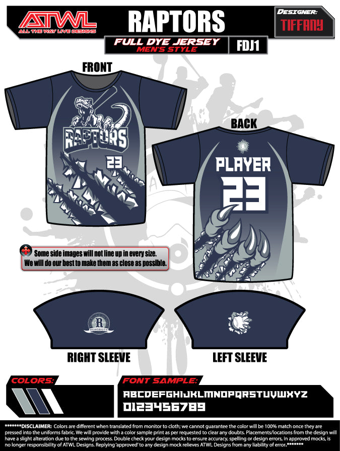 Raptors Full Dye Jersey
