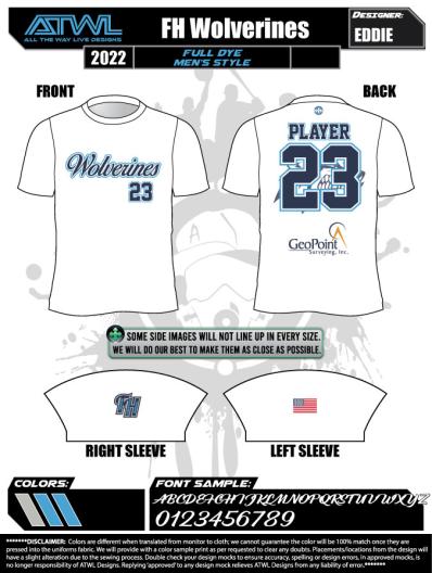 Wolverines White  Practice Full dye Crew Neck Jersey