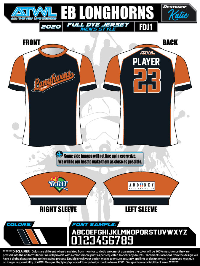 East Bay Spring 2020 Baseball Jerseys