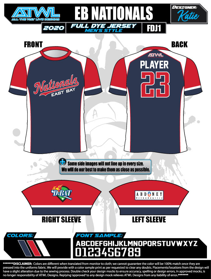 East Bay Spring 2020 Baseball Jerseys