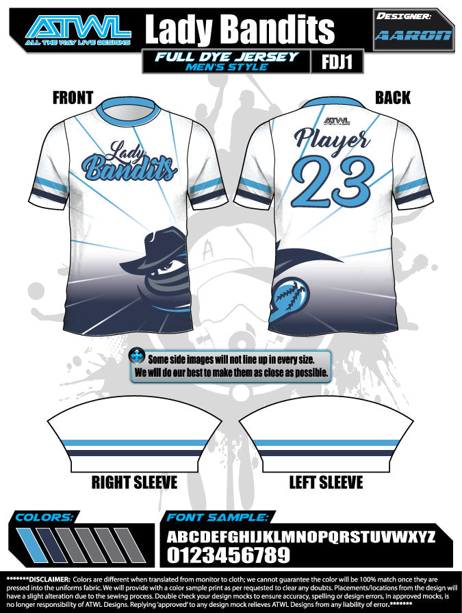 Lady Bandits Men's cut Jersey