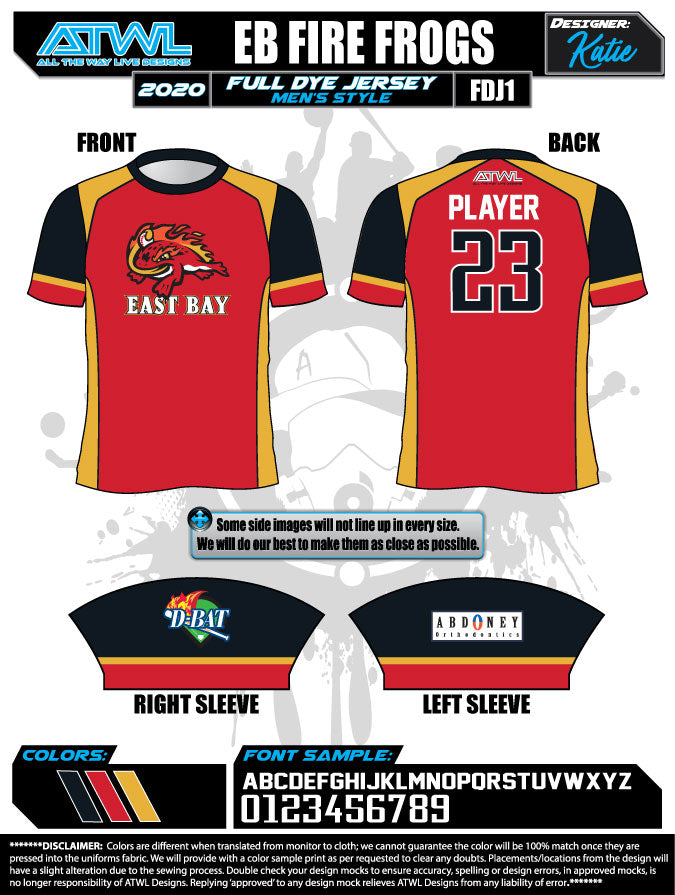 East Bay Spring 2020 Baseball Jerseys