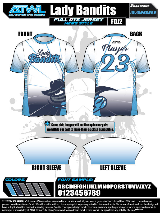 Lady Bandits Men's cut Jersey