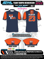 Load image into Gallery viewer, Team Tampa Navy Coaches Men's Full Dye Jersey