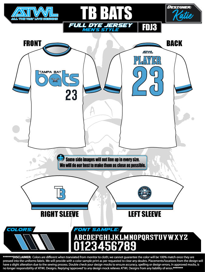 Tampa bay Bats Retro Full Dye Jersey