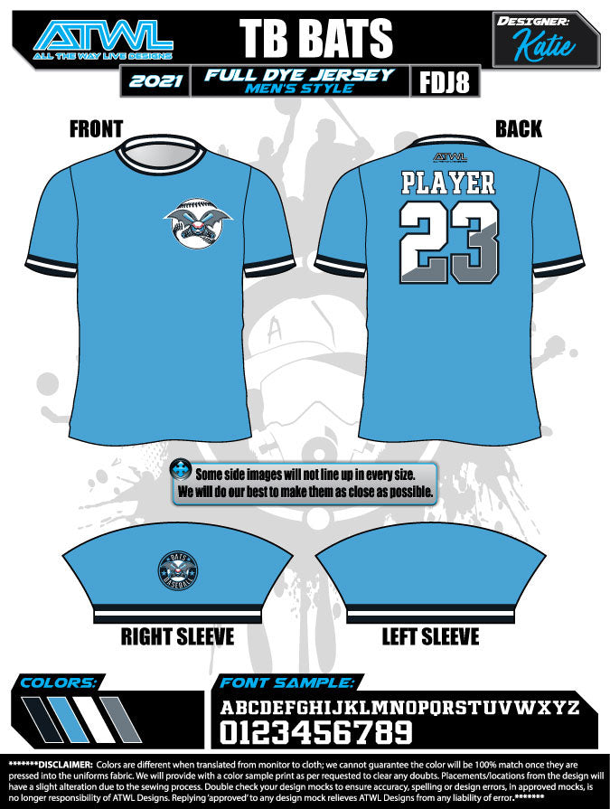 Tampa bay Bats Alternate Full Dye Jersey