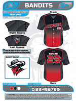 Load image into Gallery viewer, Bandits 10U Full Dye Jersey