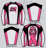Load image into Gallery viewer, Stay Strong Mens Full Dye Jersey Long Sleeve Cancer Awareness