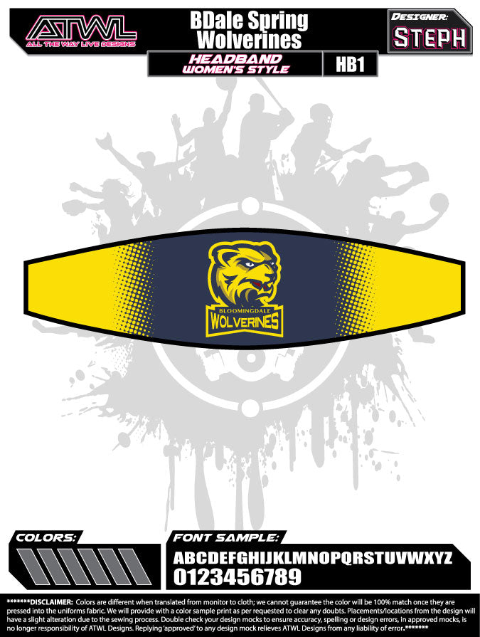 Softball Team Headbands Spring 2019