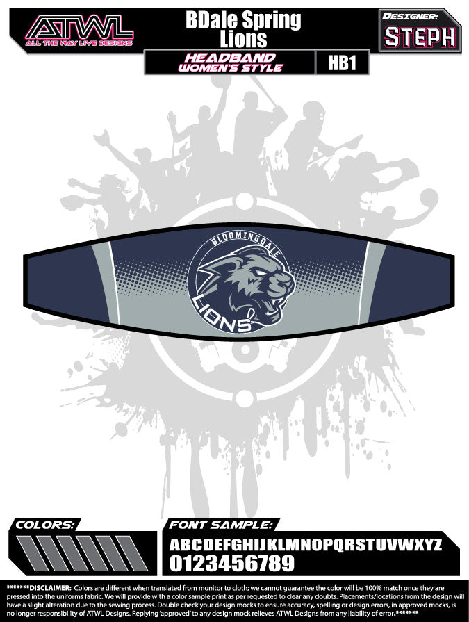 Softball Team Headbands Spring 2019
