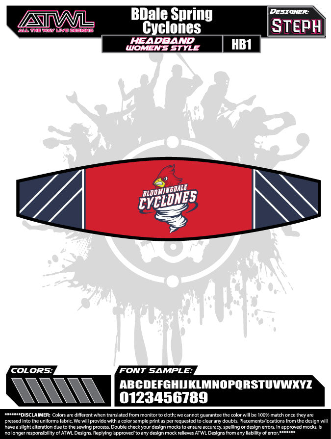 Softball Team Headbands Spring 2019