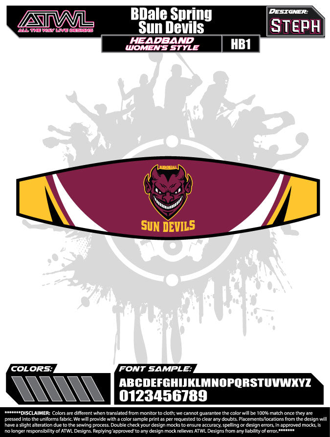 Softball Team Headbands Spring 2019