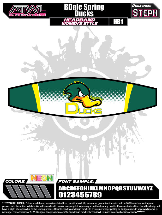 Softball Team Headbands Spring 2019