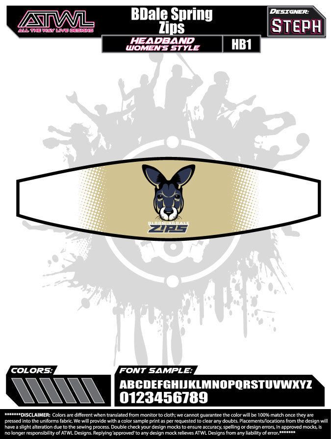 Softball Team Headbands Spring 2019